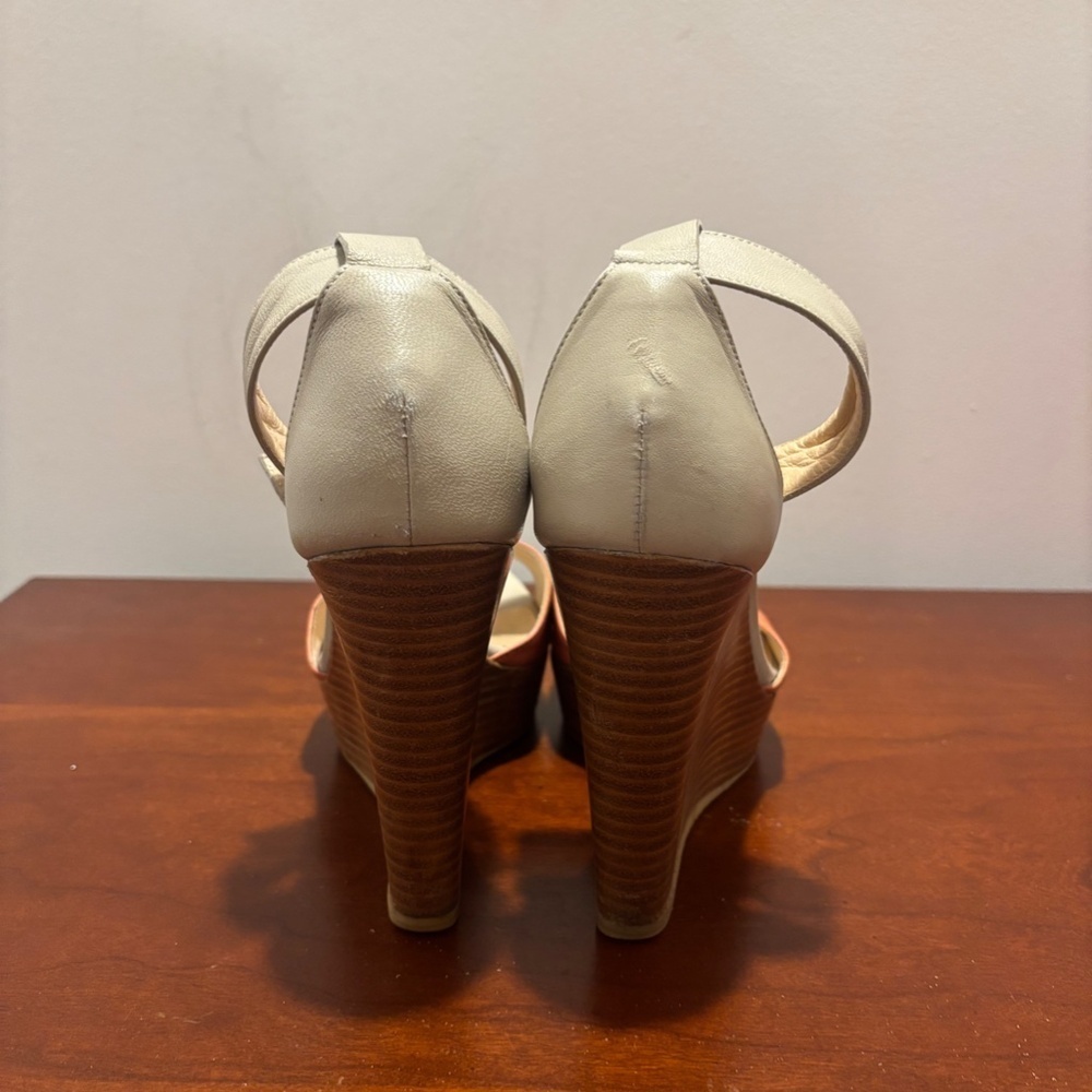 Emerson Fry Color Block Open Toe Wedges - Picture 5 of 14